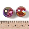 UV Plating Opaque Crackle Two-tone Acrylic Beads MACR-C032-01B-3