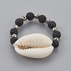 Cowrie Shell Stretch Rings RJEW-JR00240-2