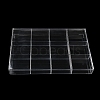 12 Grids Plastic Bead Containers with Cover CON-K002-03A-1