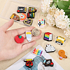 CHGCRAFT 16pcs 16 styles Back-to-school Theme Silicone Focal Beads SIL-CA0003-36-3