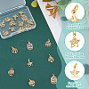 DICOSMETIC 20Pcs 5 Styles Rack Plating Brass Charms KK-DC0004-08-4