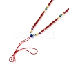 Adjustable Natural Carnelian Beaded Necklace Making MAK-G012-01-6