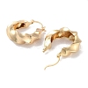 Brass Twist Rope Hoop Earrings for Women EJEW-M239-11G-2