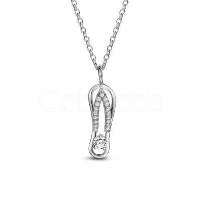 SHEGRACE Sweet Girls Rhodium Plated 925 Sterling Silver Pendant Necklaces JN330A-1