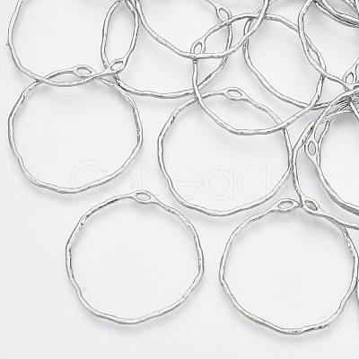 Alloy Open Back Bezel Pendants X-PALLOY-S121-82A-P-1