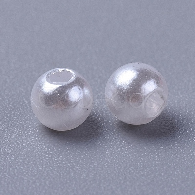 Imitated Pearl Acrylic Beads PACR-4D-1-1