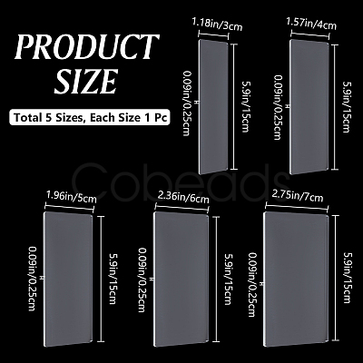 CRASPIRE 5Pcs 5 Styles Acrylic Board TOOL-CP0001-39-1