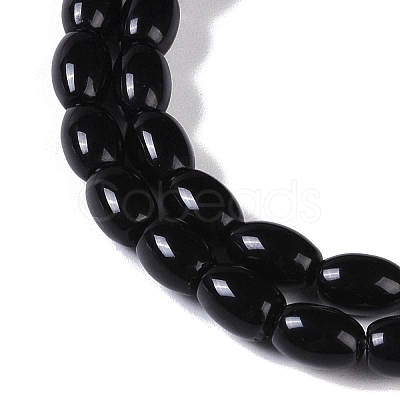 Natural Black Onyx(Dyed & Heated) Beads Strands G-NH0011-I05-01-1