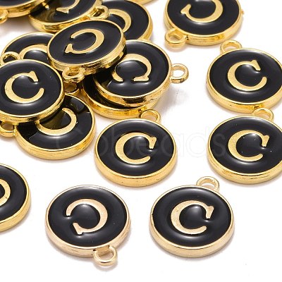 Golden Plated Alloy Charms X-ENAM-S118-02C-1