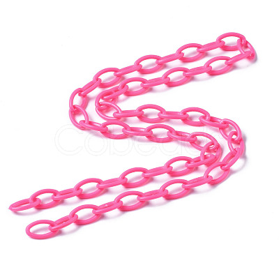 Handmade Opaque Acrylic Cable Chains KY-N014-001H-1