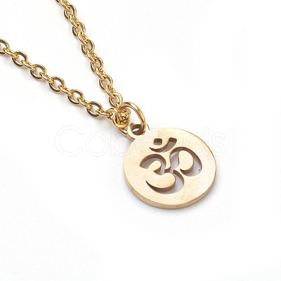 304 Stainless Steel Pendant Necklaces NJEW-JN02214-01-1