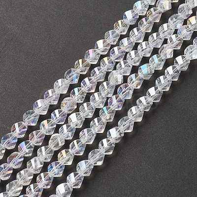 Electroplate Glass Beads Strands EGLA-R031-8mm-10-1