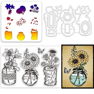 Globleland Custom PVC Plastic Clear Stamps DIY-GL0004-57-1