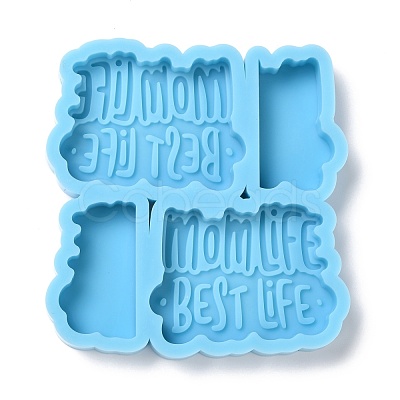 Mother's Day Theme DIY Pendant Silicone Molds DIY-P053-08-1