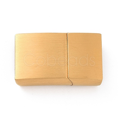 Ion Plating(IP) 304 Stainless Steel Rectangle Magnetic Clasps with Glue-in Ends STAS-E089-42G-A-1