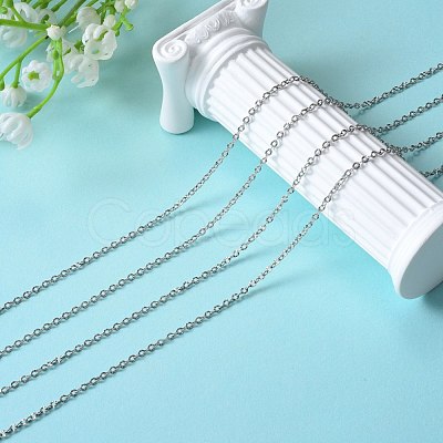 DIY 304 Stainless Steel Cable Chains Necklace Making Kits DIY-SZ0001-80P-1