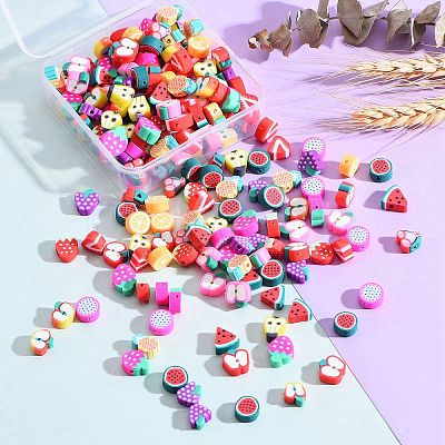 280Pcs 14 Style Handmade Polymer Clay Beads CLAY-SZ0001-56-1