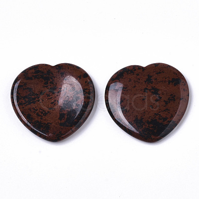 Natural Mahogany Obsidian Thumb Worry Stone G-N0325-01G-1