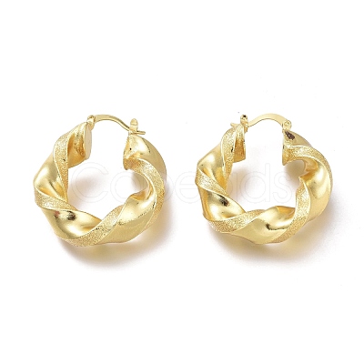 Brass Hoop Earrings EJEW-H104-23G-1