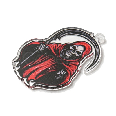 Halloween Theme Printed Acrylic Pendants OACR-P026-B04-1