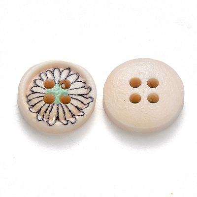 2-Hole Wooden Buttons BUTT-N016-07-1