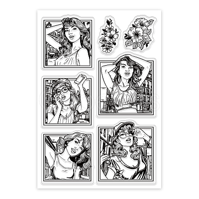 Custom Summer Theme PVC Plastic Clear Stamps DIY-WH0631-0144-1