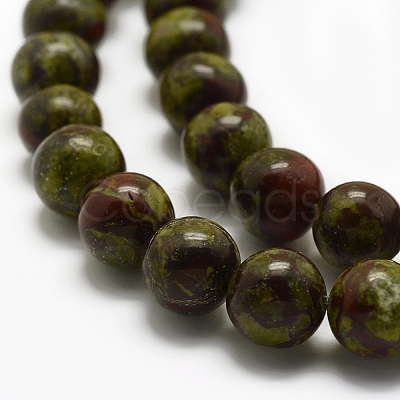 Natural Dragon Blood Beads Strands G-G735-34-10mm-1