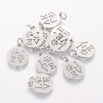 Non-Tarnish 304 Stainless Steel Pendants STAS-Q201-T450S-1