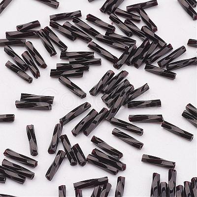 Glass Twisted Bugle Beads SEED-E002-9mm-849-1