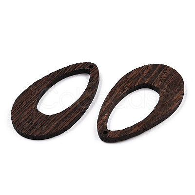 Natural Wenge Wood Pendants WOOD-T023-64-1