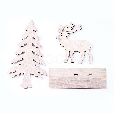 Undyed Platane Wood Home Display Decorations DJEW-F006-02-1