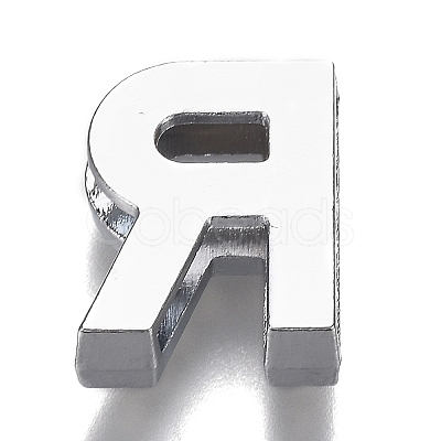 Alloy Letter Slide Charms RB-F034-01R-P-RS-1