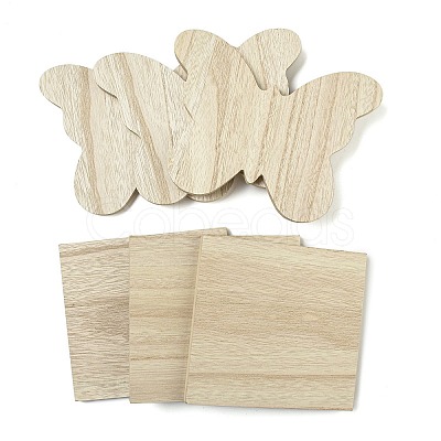 6Pcs 2 Styles Wood Cup Mats DIY-XCP0003-35-1