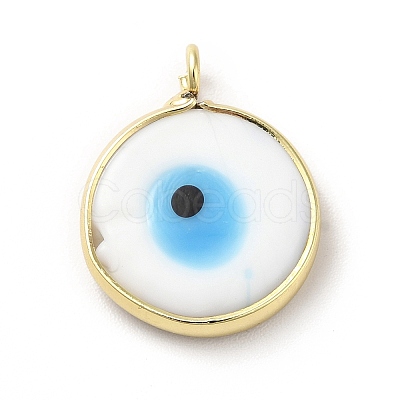 Handmade Evil Eye Lampwork Pendants LAMP-F026-05C-1