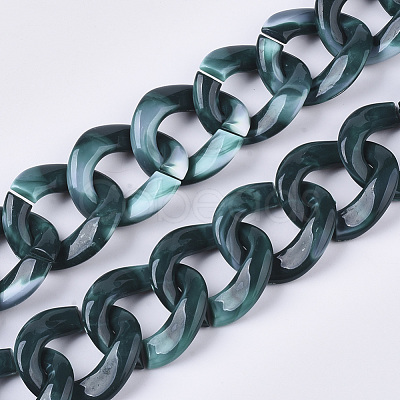 Handmade Acrylic Curb Chains SACR-N006-005B-1