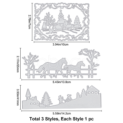 Gorgecraft Scenery Frame Carbon Steel Cutting Dies Stencils DIY-GF0003-35-1