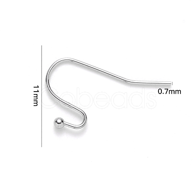 Non-Tarnish 304 Stainless Steel Earring Hooks X-STAS-S111-005-1