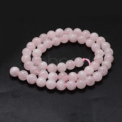 Natural Madagascar Rose Quartz Beads Strands G-K285-33-10mm-01-1