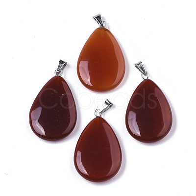 Natural Carnelian/Red Agate Pendants X-G-N0325-04-1