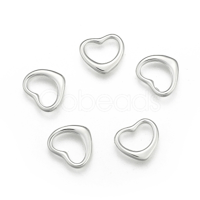 Brass Heart Charms KK-BB11607-1