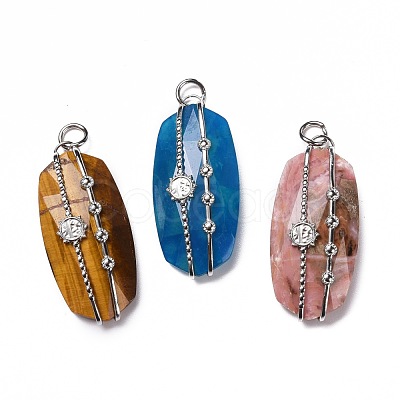 Natural Gemstone Pendants G-B027-06-1