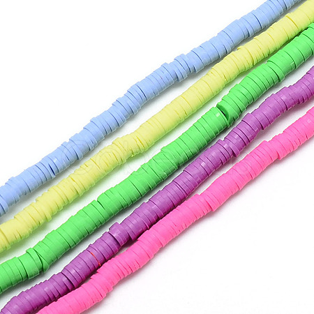 Handmade Polymer Clay Bead Strands CLAY-T002-4mm-M-1