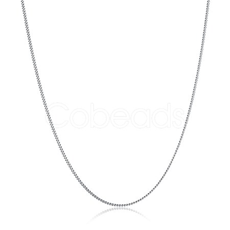 925 Sterling Silver Chain Necklaces NJEW-BB30138-18-1