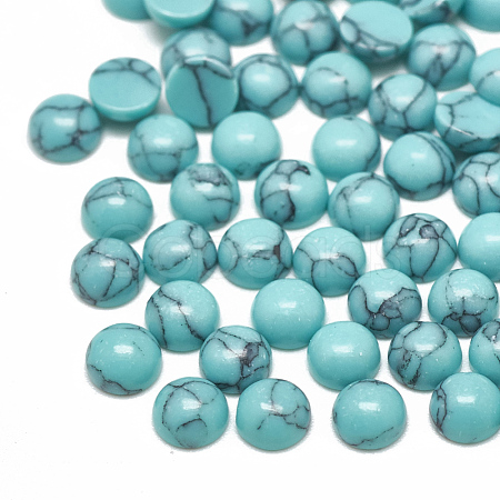 Synthetic Turquoise Cabochons TURQ-S290-12C-8mm-1