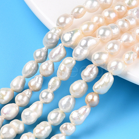 Natural Baroque Pearl Keshi Pearl Beads Strands X-PEAR-S020-F01-02-1