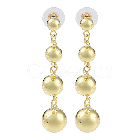 Brass Stud Earrings for Women EJEW-S225-02G-1