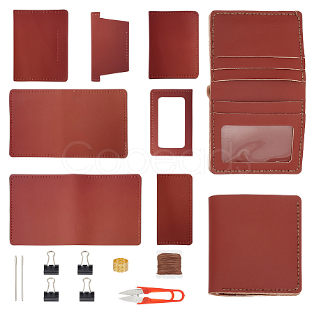 DIY Leather Men's Wallet Making Kits DIY-WH0349-228B-1