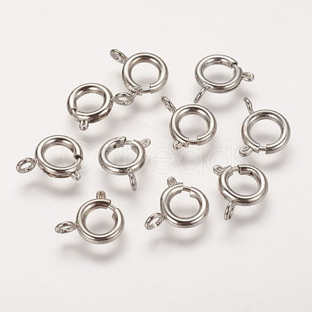 Brass Spring Ring Clasps KK-H418-N-1