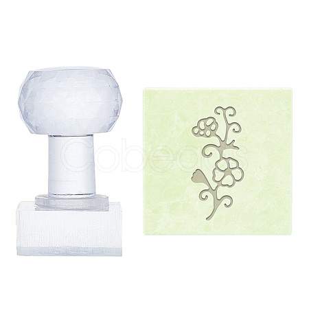 Clear Acrylic Soap Stamps DIY-WH0477-006-1