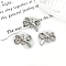 Alloy Connector Charms, Platinum, Bowknot, 15x11mm